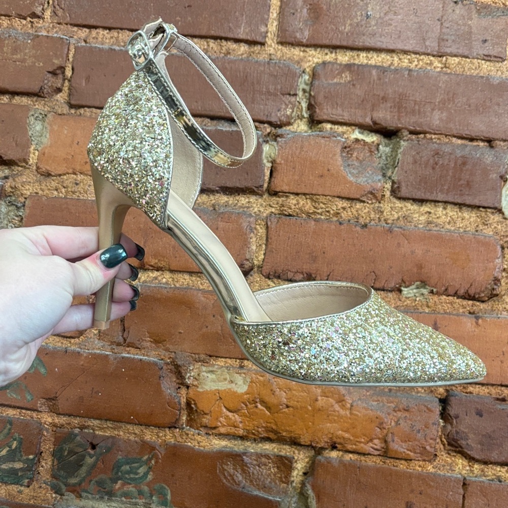 Gold/Pink  GlitterWomen's Formal Wear Heels‎ Size 42 or women’s 11
